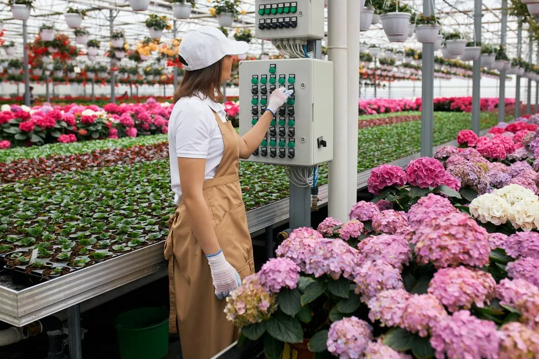 Categoria estufa automatizada com controle climático de Floricultura SA